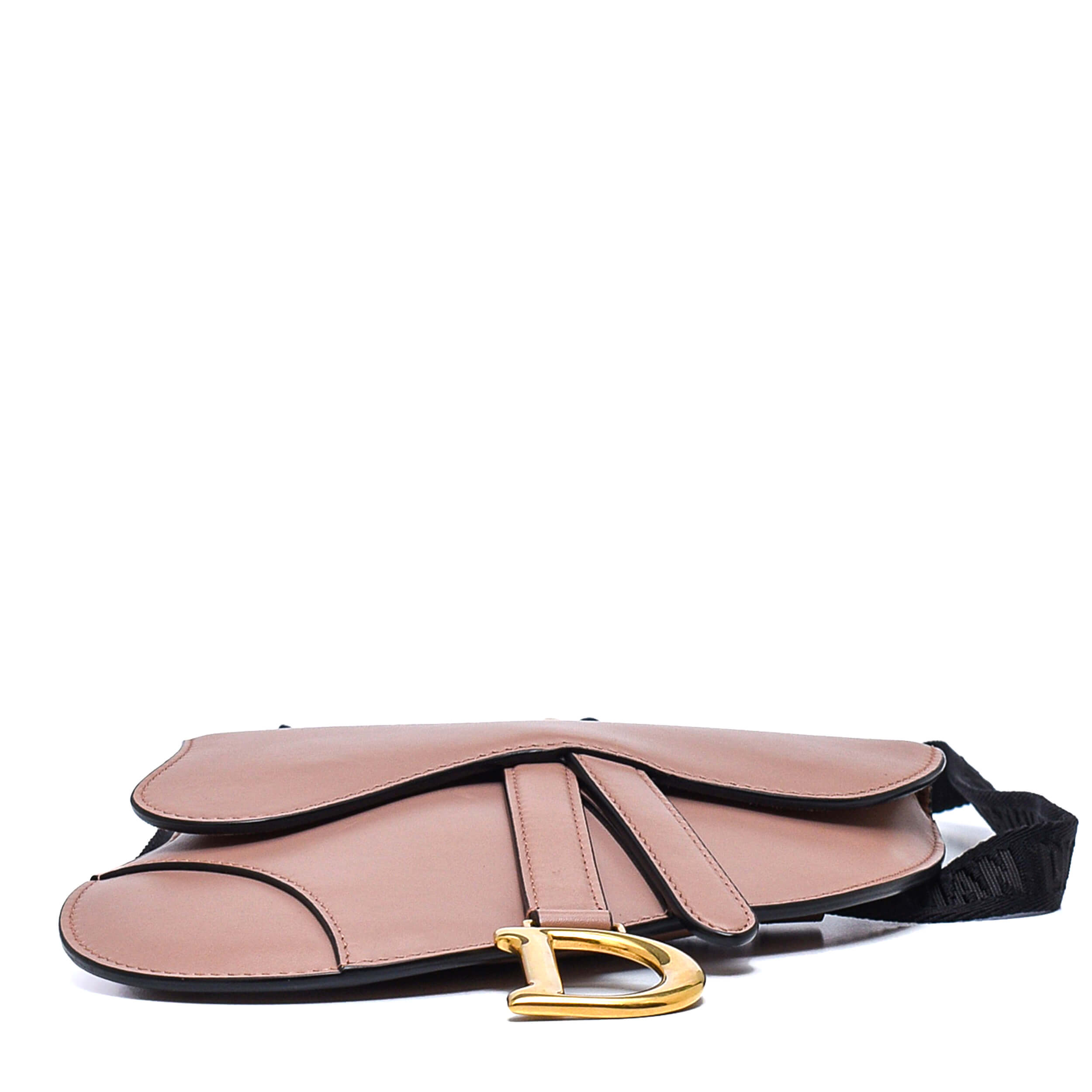 Christian Dior - Nude Leather Saddle Belt Bag